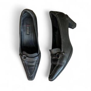 Ecco Black Leather Loafers